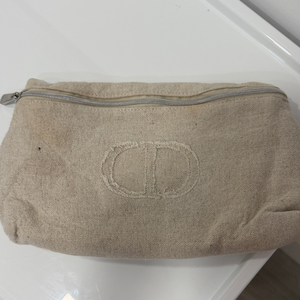 Dior Beige Canvas Pouch